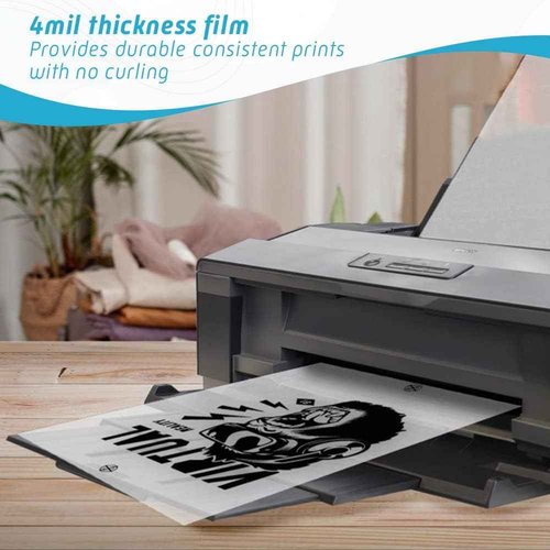 CISinks 50 Sheets 100micron Universal Waterproof Quick Drying Inkjet Transparency Film for Printing Silk Screen Positives 11" X 17" 4 Mil