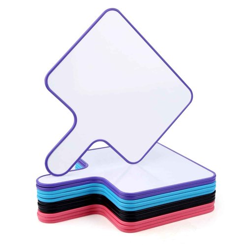 12pcs Dry Erase Answer Paddle, Answer White Boards Double Sided Whiteboard Pack Dry Erase Answer Board for Office School Classroom Teaching Meeting Family Party (9.6x8inch)