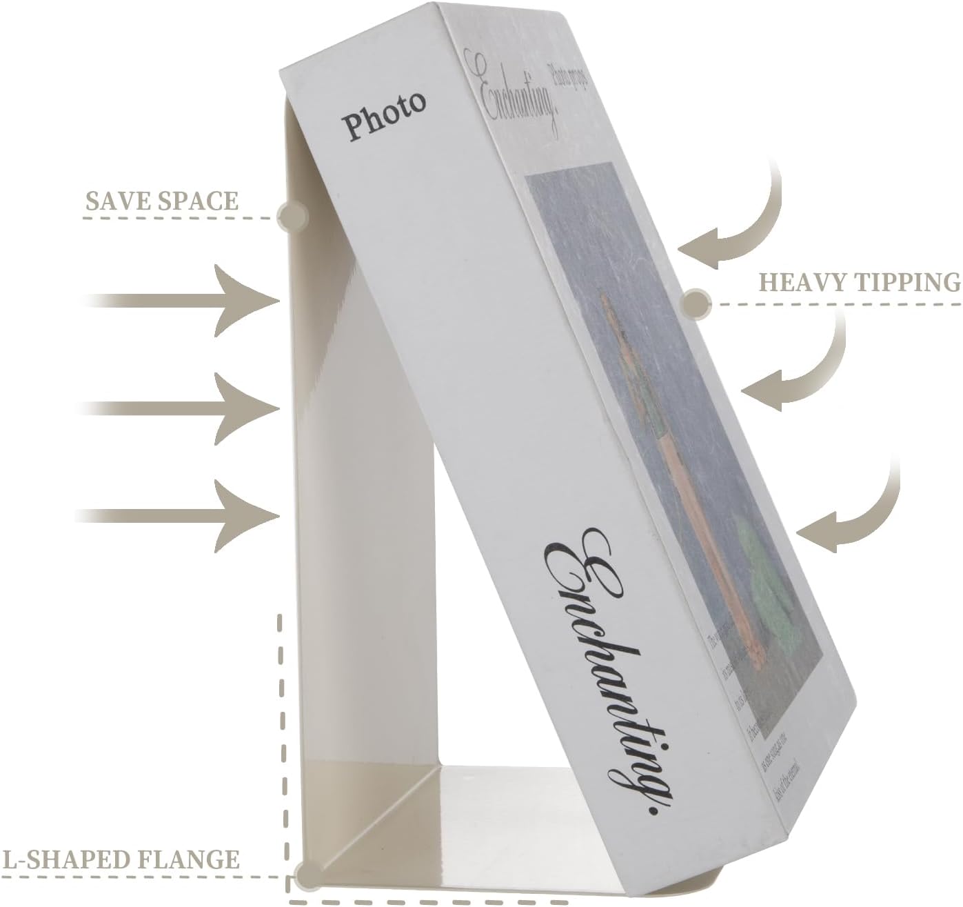 Skiennix Metal Book Ends - Stylish Book Holder for Shelves | Durable Design for Home or Office