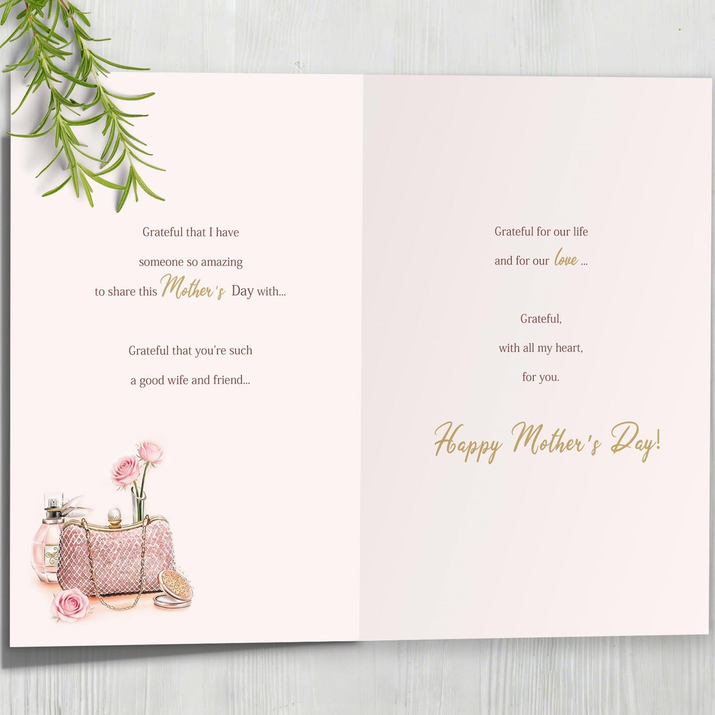 gerdiny Mother's Day Card Gifts for Wife, Mothers Day Gifts from Husband, Wife Mothers Day Card