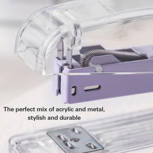 YOLOZAI Purple Office Desk Organizers,Purple 13PCS Office Supplies and Accessories Desk organizer, Acrylic Stapler, Staple Remover, Clips, Scissor, Phone Holder, Pen, Pen Holder, Tape Dispenser