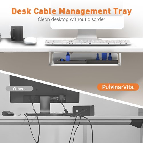 Dual Motor Standing Desk Frame 256 lbs Weight Capacity, Stand up Desk Frame Workstation, Electric Adjustable Legs, 3 Memory Height Settings, with Cable Management Tray, 2pcs Headphone Hook