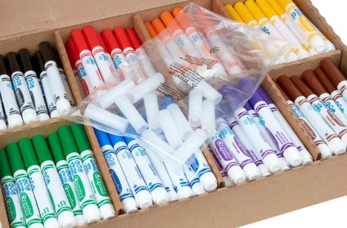 Crayola Broad Line Washable Markers - 200ct (8 Colors), Kids Bulk Classroom Art Markers for School, Back to School Essentials, Teacher Classroom Must Haves