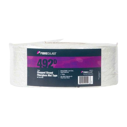 Fibre Glast Fiberglass Chopped Strand Mat Tape – Strong, Easy to Use & Lightweight Glass Fiber for Structural Reinforcement & Repair Kits — 1.5 Ounces, 4 Inches Wide, 80 Yard Long Roll, Made in USA