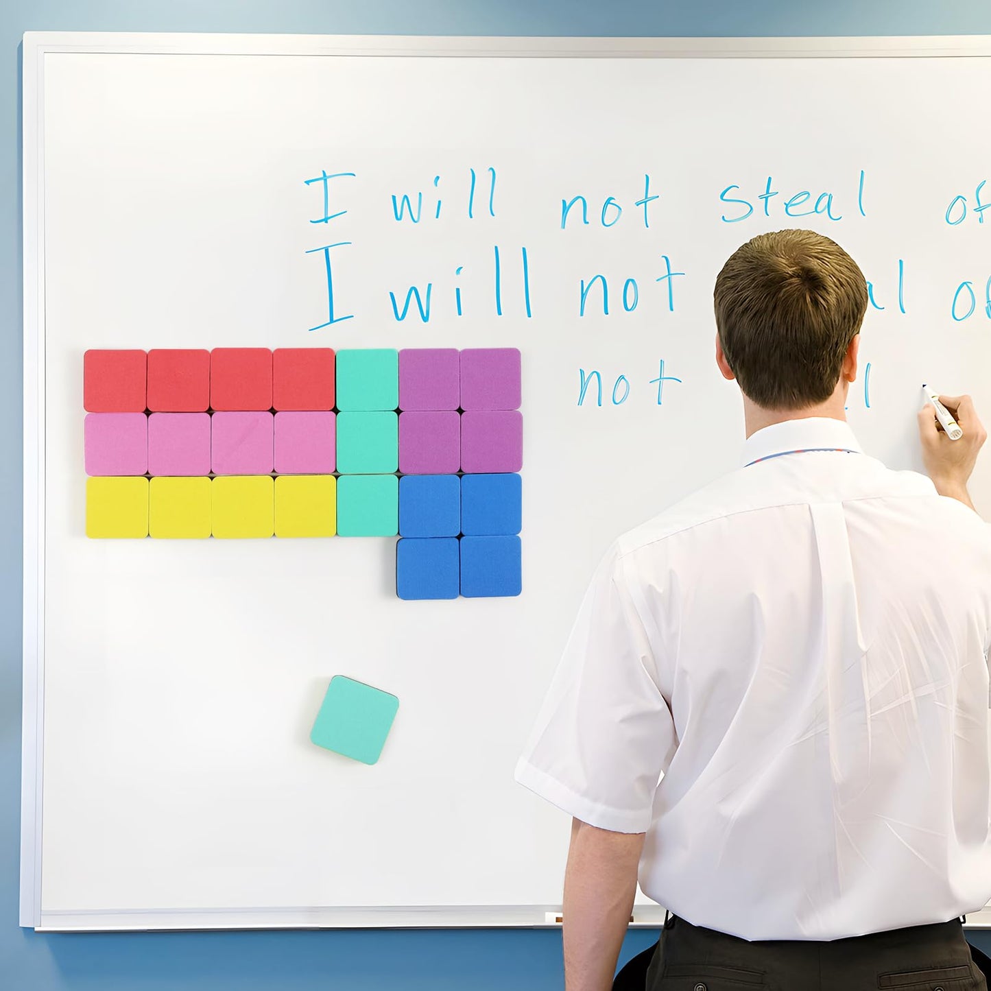 MaxGear Dry Erase Erasers, 24 Pack Magnetic Whiteboard Erasers, 6 Colors