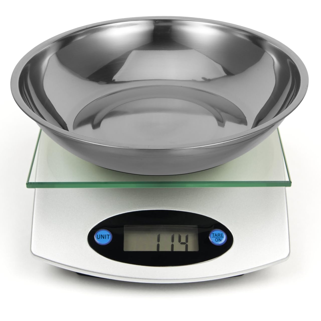 Stainless Steel Weighing Pan 10.1X10.1X2.1 Inch Replacement Scale Tray for Digital Kitchen Scales Accurate Food Measuring Bowl Durable and Easy to Clean for Home and Bakery