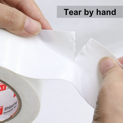 JIALAI HOME White Duct Tape Heavy Duty, 12 Roll Multi Pack, 30 Yards x 2 Inch, 9 Mil Strong, Flexible, Waterproof and Tear by Hand - for Home Use, Do-It-Yourself Projects and Repairs