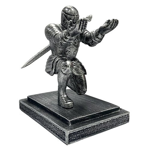 Ofiedx Magnetic Knight Pen Holder Knight Statue Pen Holder for Desk Organizers Resin Pencil Holder as Gift with Sword Letter Opener for Office Home Desk