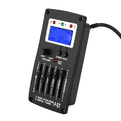 Tbest Guitar Preamp,Guitar Preamp Equalizer Digital Tuner,F 5T 5Band Equalizer Pickup,Digital Tuner Pickup Acoustic Electric Guitar Preamplifier Tuner with LCD Tuner and Volume Control acoustic guitar