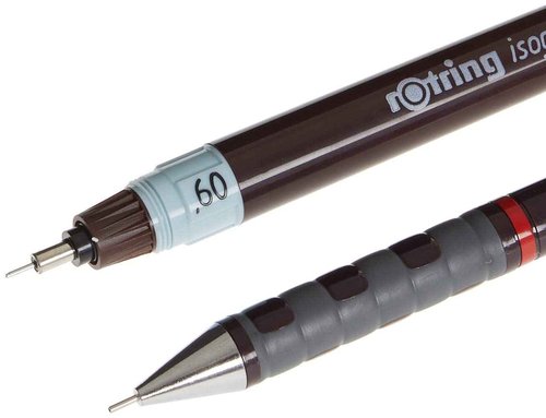 Rotring Isograph Junior Set 3X Technical Pens (0.20mm, 0.40mm, 0.60mm) + Accessories