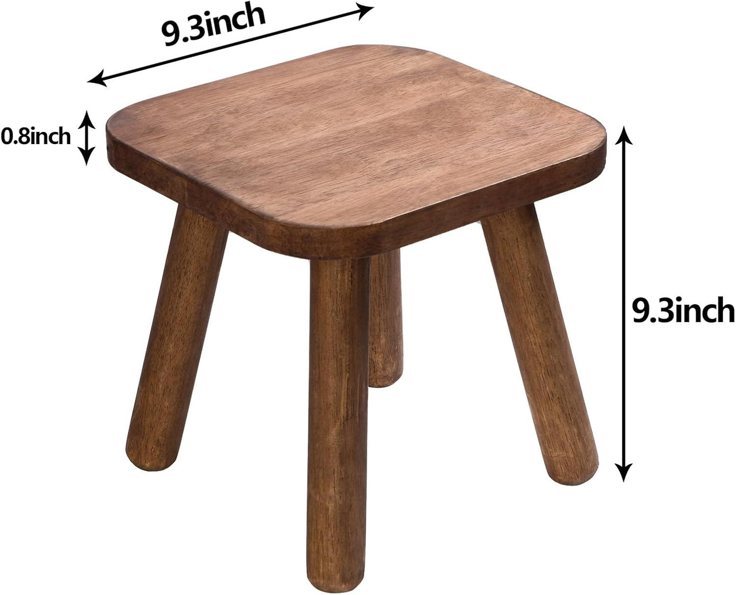 Skiennix Wooden Step Stool - Versatile Adult & Toddler Stool with Detachable Legs | Classic 9.3 Inch