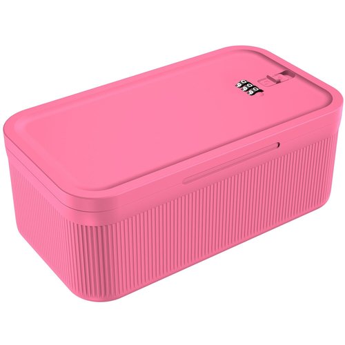ySky Lockable Storage Box with Combination Code - Secure Medicine Safe box, Phone Jail & Snack Container for Refrigerator, Home, Office, Travel - Durable Multi-Purpose Lock Box (Berry)