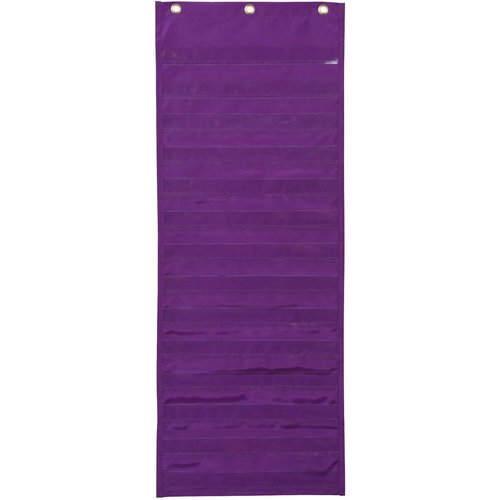Pacon Dry Erase Pocket Chart, Daily Activities, Purple, 13" x 34", 1 Chart
