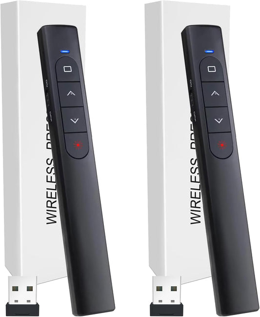 Skiennix Wireless Presenter Remote - Presentation Clicker with Hyperlink & Volume Control | Compatible with Mac/PC/Laptop