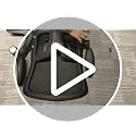 Bondesin Drafting Chair with Lumbar Support, Tall Office Chair, PU Leather Seat, Footrest Ring & Flip-up Armrests