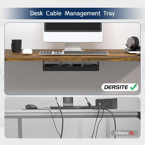 Dual Motor Standing Desk Frame, Electric Adjustable Legs, Workstation Desk Base, Sit stand desk frame, 3 Memory Height Settings, with Cable Management Tray, Headphone Hook