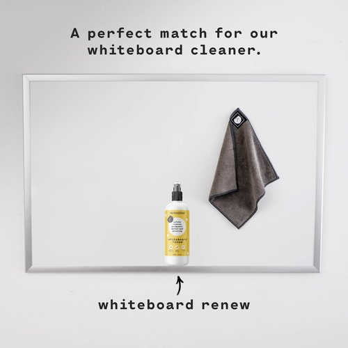 Remooble 4 Pack Magnetic Microfiber Cleaning Cloth Dry Erasers for Whiteboards - Towel Hangs on Metal Edged White Boards, Glassboards, and Blackboards Washable - 10'' X 10''
