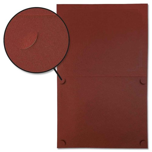 Fine Stationery Plain Burgundy Certificate Folders - Pack of 25, Linen Cover 80 lb. Stock, Folded, Die-Cut Corners, for Office, Business Awards, Graduation, School Diploma Holder, 9-1/2"" x 12""