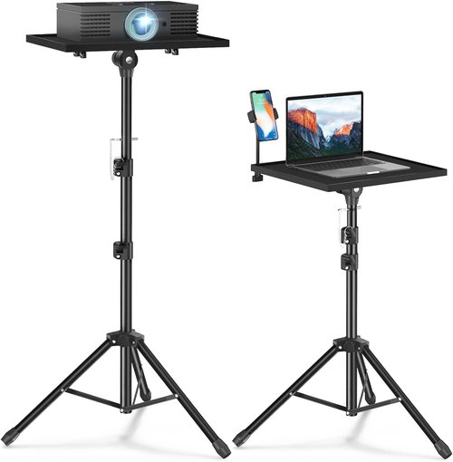 Facilife Projector Stand Tripod - Adjustable Height 22 to 47 Inches for Outdoor Movies | Versatile Laptop Use