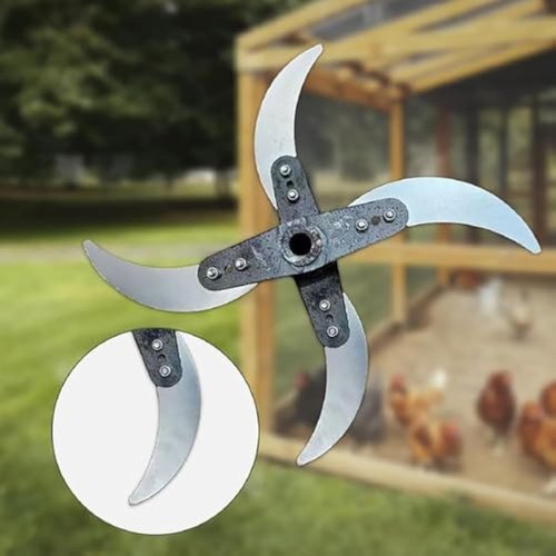 Household Farming Grass Shredder Knife Blades, Adjustable Diameter Vegetable Shredder Blades Set, Vegetable Shredder Set with 12MM Mounting Holes, Easy to Use Home Grass Cutter (1set)