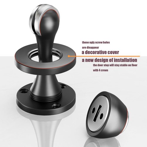 Solid Mental Magnetic Door Stop, Wall Mounted, Oil Rubbed Bronze, 5 PCS