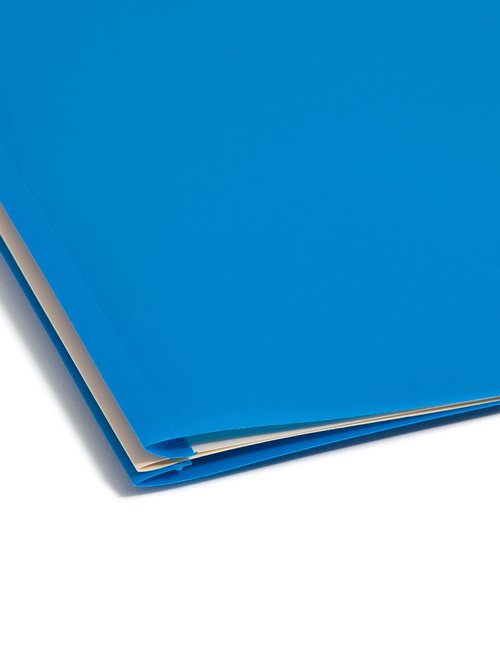 Smead Poly Classification Folder, 2 Dividers, 2" Expansion, 2/5-Cut Tab, Letter Size, Blue, 10 per Box (14045)