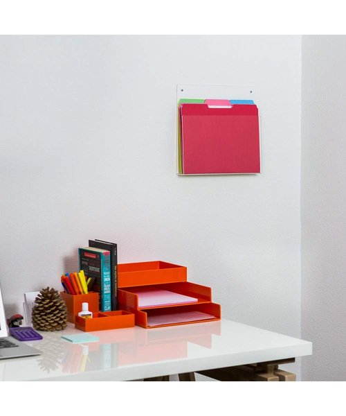 SOURCEONE.ORG Deluxe Clear Acrylic File Chart Holder Wall Mount