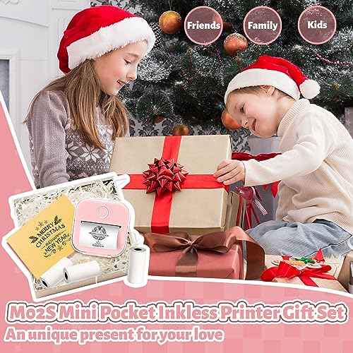 ASprink T02 Sticker Printers with 3 Paper Rolls, Sticky Note Printer for Study&DIY Fun, Pocket Printer Compatible with Phone & Tablet