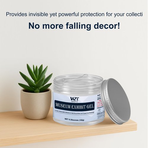 WAN2TLK Exhibit Gel for Museum Exhibits 180g/6.5oz, Removable Clear Exhibit Wax for Museum Collections, Reusable Exhibit Putty for Protecting Artifacts and Fragile Items, Antiques, Glass, Ceramic