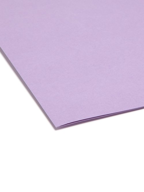 Smead File Folder, Reinforced 1/3-Cut Tab, Legal Size, Lavender, 100 per Box (17434)