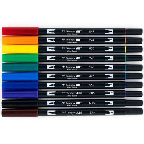 Tombow Dual Brush Pen Art Markers, Landscape, Bright & Primary