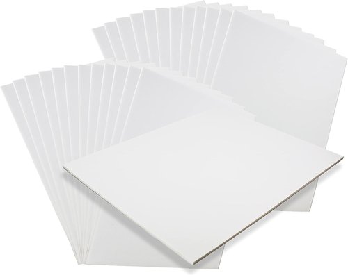 Foam Board 18x24 - 25 Pack Acid-Free Foam Core Sheets | 3/16 Inch Thick White Poster Boards