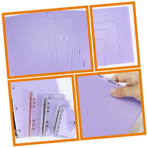 Gatuida 8pcs Aesthetic Binder Dividers Page Markers for Organizing Notebooks Journal and Reports Daily Use Tabs Soft for