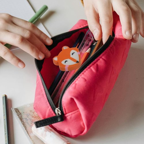 NUOBESTY 50Pcs Cute Fox Erasers for Kids Portable Pencil Erasers Fun TPR Material for School Supplies Classroom Prizes Birthday Gifts
