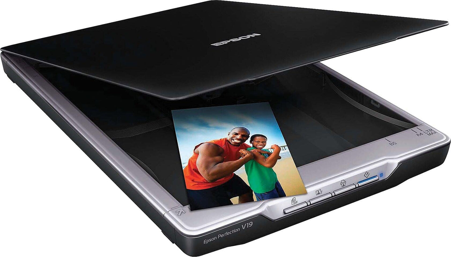 Epson Perfection V19 Color Photo & Document Scanner with scan-to-Cloud & 4800 dpi Optical Resolution, Black