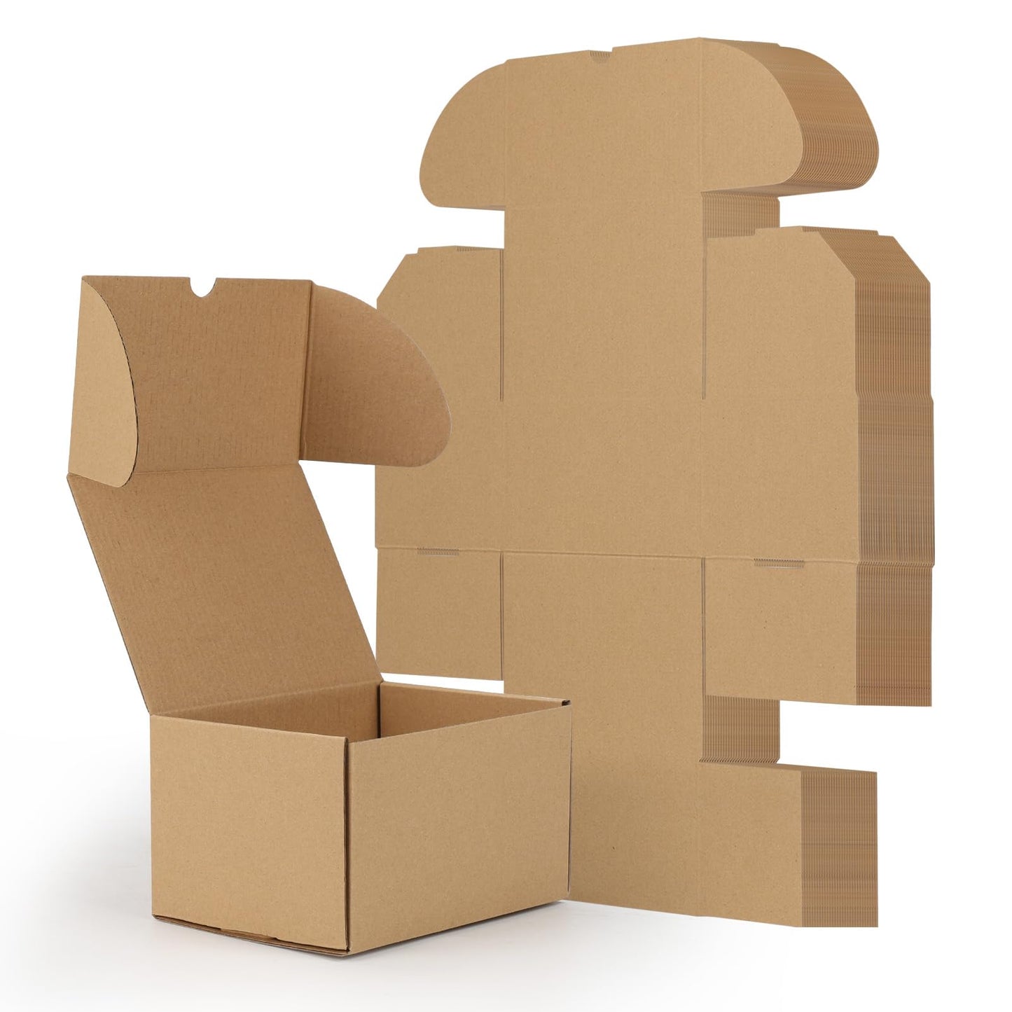 RLAVBL 7x5x4 Small Shipping Boxes Set of 40, Brown Corrugated Cardboard Mailer Box for Packing, Mailing, Business