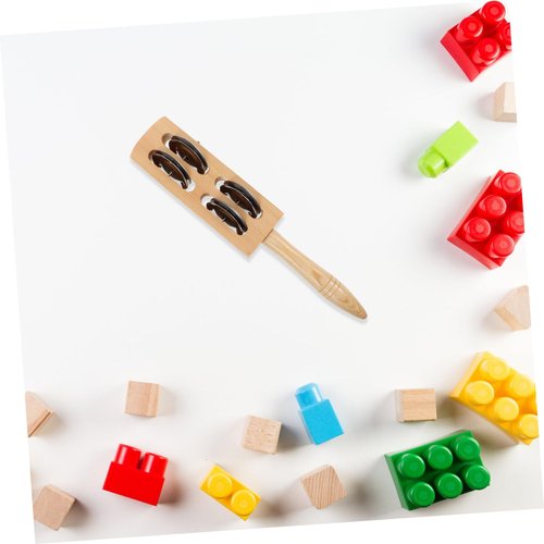 Toddmomy Wooden Jingle Girl Handheld Bell Rattles for Music Education Safe and Engaging Hand Percussion Instrument for Home School and