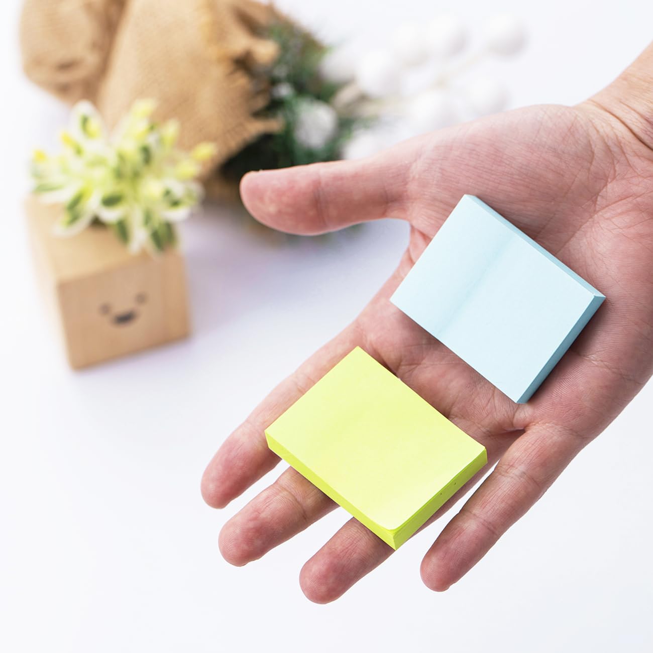 (50 Pads) Sticky Notes 1.5x2, 10 Colors Self Sticky Notes, Sticky Pads, Recyclable, Self-Stick Pads, Easy to Stick for Home, Office, Notebook