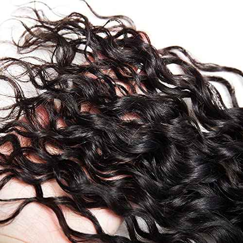18 18 18 Inch Water Wave Bundles Human Hair Bundles #1B Nature Black Water Wave Bundle Unprocessed Brazilian Virgin Weave Hair 3 Bundle 50 Gram Per Bundle for Woman