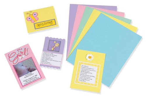 Pacon 101315 Array Card Stock, 65 lb., Letter, Assorted Pastel Colors, 100 Sheets/Pack (Pack of 2)