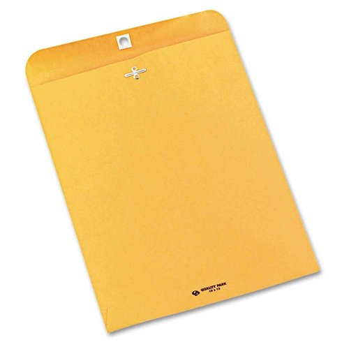 Quality Park Clasp Envelopes, 28lb, #97, 10 x 13 Inches, 250 Count of Kraft (37597), 10x13