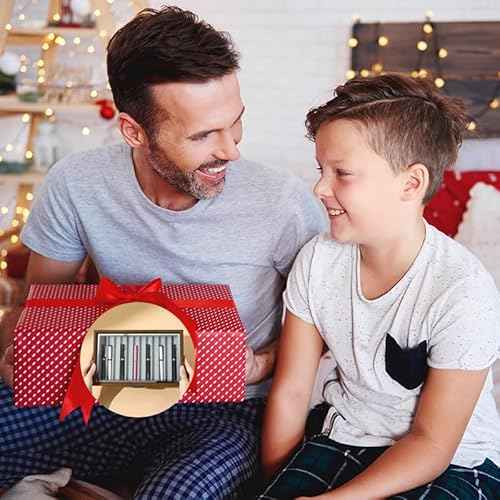 12-Slot Fountain Pen Display Box, Black Walnut Wood Pen Organizer with Clear Glass Window, Luxury Pen Storage Case for Fountain Pen Collection Pencil Holders