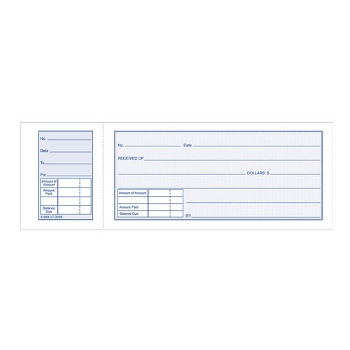 Adams Money Receipt Book With Stub, 5 15/16in. x 2 3/4in., Pack Of 5