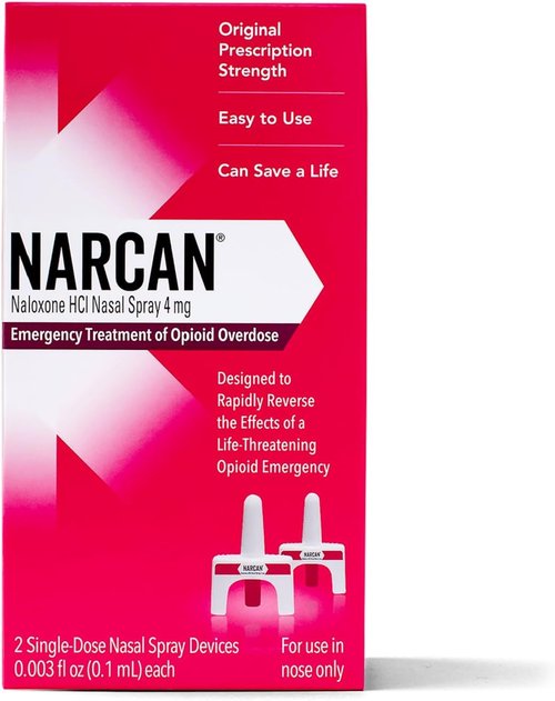 NARCAN Nasal Spray - 4 mg Opioid Overdose Emergency Treatment | 2 Single-Dose Devices