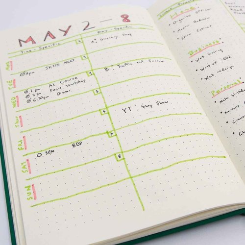 Simply Genius Orange A5 Hardcover Dotted Grid Notebook - 20 Pack, 192 Pages - Water-Resistant Leatherette Notebook - Bulk Dotted Journal Multipack - Grid Paper Notepad