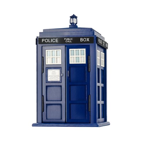 CEDAR ALPHA Wooden Tardis Cookie Jar, Desk Shed, Wood Desk Shed Pen Pencil Holder, Container