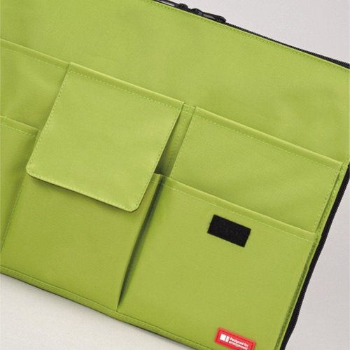 LIHITLAB Laptop Sleeve with Storage Pockets (Bag-in-Bag), 10 x 13.8 Inches, Black (A7554-24)
