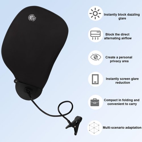 Office Cubicle and Desk Shade, Adjustable Desk Shade to Block Overhead Light Cover Office Supply for Privacy Glare Reduction Comfortable Essential Modern Working Accessory Decor
