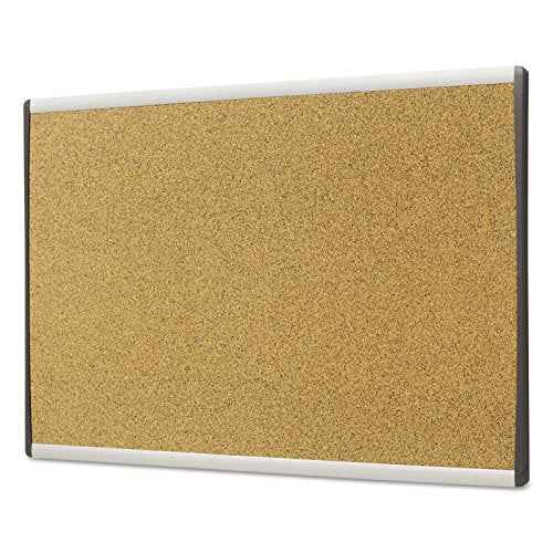 Quartet Bulletin Board, 30" x 18", Corkboard, Cubicle, Arc, Aluminum Frame (ARCB3018)