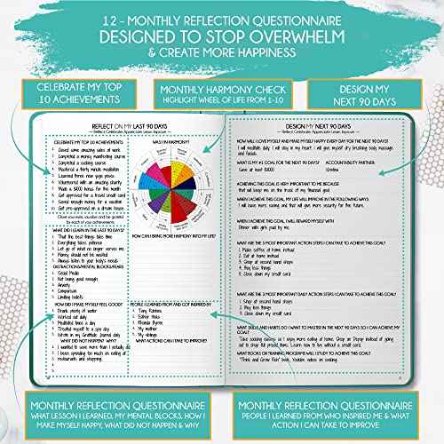 Life Mastery Planner - A 12 Month Journey to Crush Your Goals, Increase Productivity, Passion, Success & Happiness - Weekly & Monthly Life Planner, Habit-Tracker, Gratitude Journal & Organizer, A5